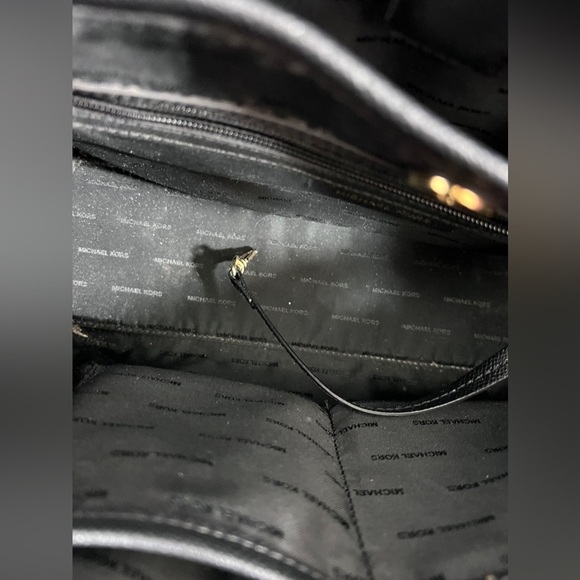 Michael Kors Bags Michael Kors Black Crossgrain Leather Maddie Tote